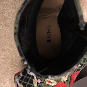 besha faux suede block heel bootie